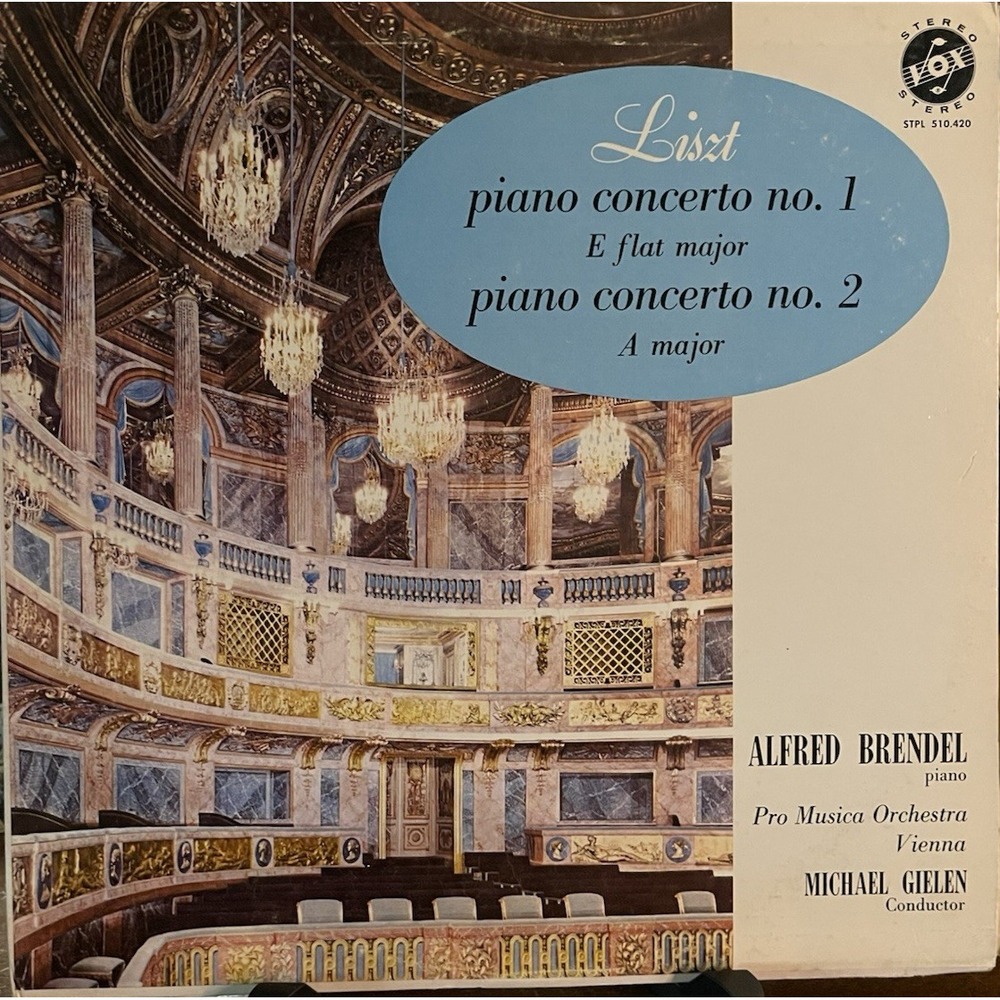 Liszt Piano Concerto 1 & 2 Alfred Brendel Vox 1959 First Pressing Vinyl LP VG+